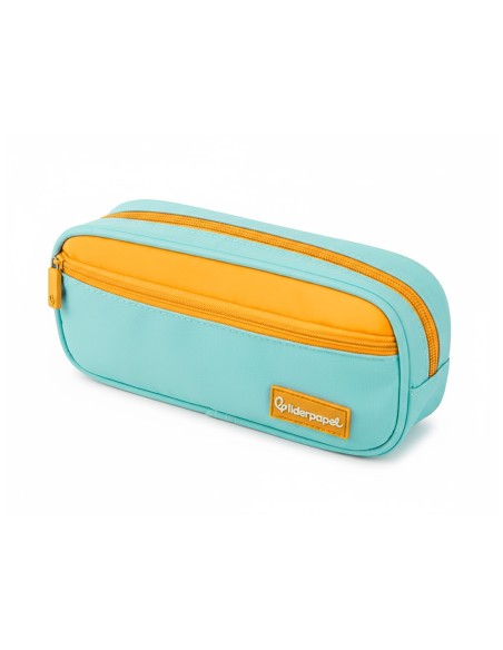 ESTUCHE PORTATODO LIDERPAPEL DUO 2 CRE BOLSILLO FRT AZ CL 220X90X50