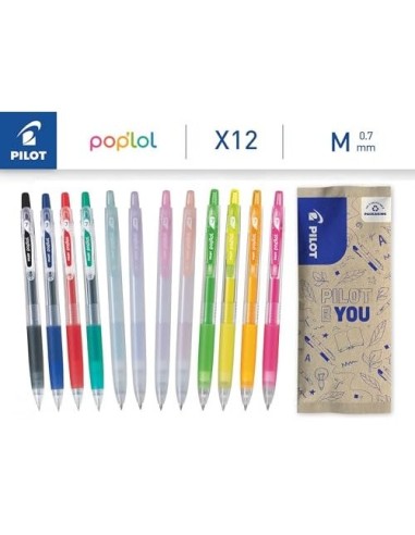 BOLIGRAFO PILOT POP LOL TINTA GEL RETRACTIL CLASSIC RJ. 0,7MM