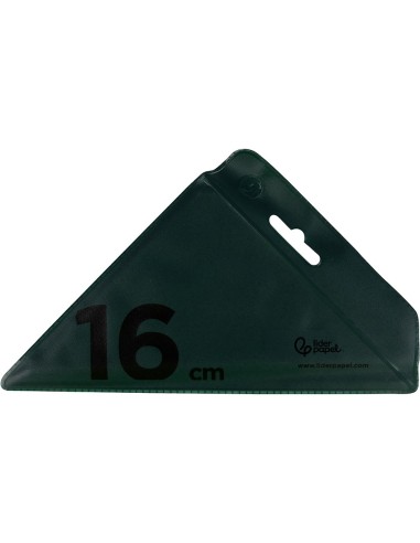 ESCUADRA 16 CM ACRILICO VERDE