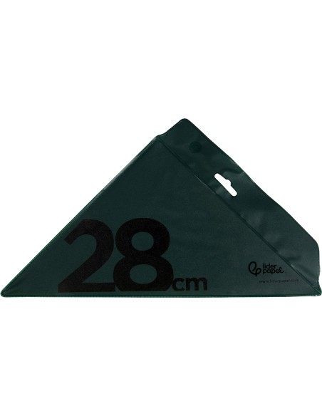 ESCUADRA 28 CM ACRILICO VERDE