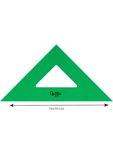 ESCUADRA 32 CM ACRILICO VERDE