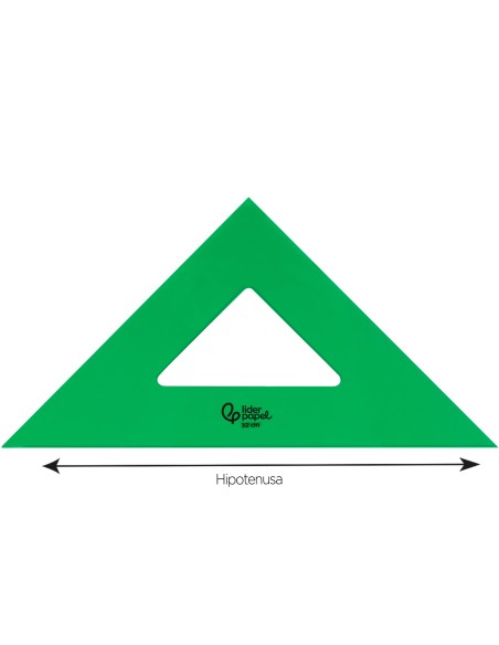 ESCUADRA 32 CM ACRILICO VERDE