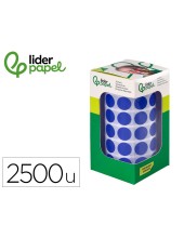 GOMETS  AUTOADHESIVO CIRCULOS 15MM AZ. ROLLO 2500 UD.EN CAJA CARTON