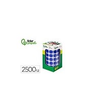 GOMETS  AUTOADHESIVO CIRCULOS 15MM AZ. ROLLO 2500 UD.EN CAJA CARTON 2