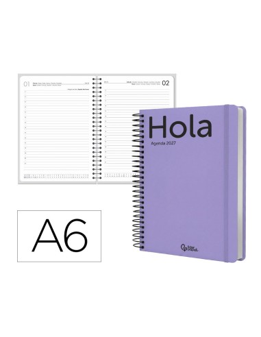 AGENDA OFICINA  2027 ESP.CLASSIC D/P A6 BILINGUE 70G PAPEL FSC MALVA