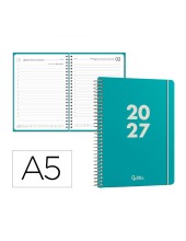 AGENDA OFICINA  2027 ESP.BASIC D/P A5 BILINGUE 60G PAPEL FSC TURQ.