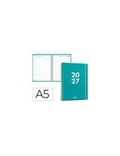 AGENDA OFICINA  2027 ESP.BASIC D/P A5 BILINGUE 60G PAPEL FSC TURQ. 2