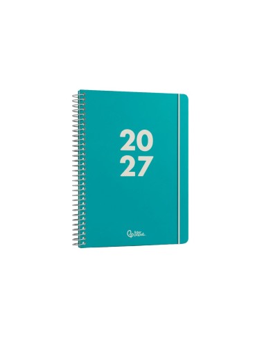 AGENDA OFICINA  2027 ESP.BASIC D/P A5 BILINGUE 60G PAPEL FSC TURQ.
