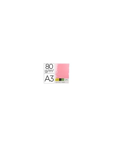 PAPEL  A3 80 G ROSA PQ.DE 500H.
