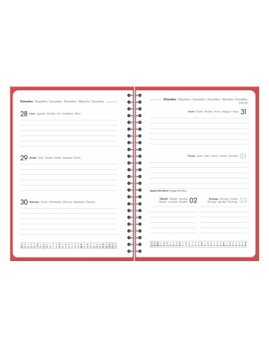 AGENDA OFICINA  2027 ESP.BASIC S/V A5 BILINGUE 60G PAPEL FSC RJ.