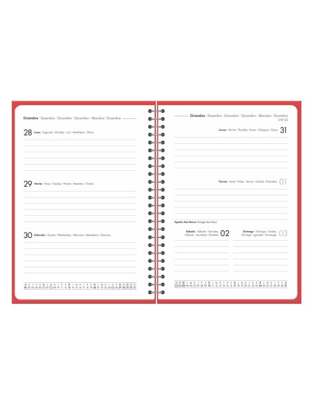 AGENDA OFICINA  2027 ESP.BASIC S/V A5 BILINGUE 60G PAPEL FSC RJ.