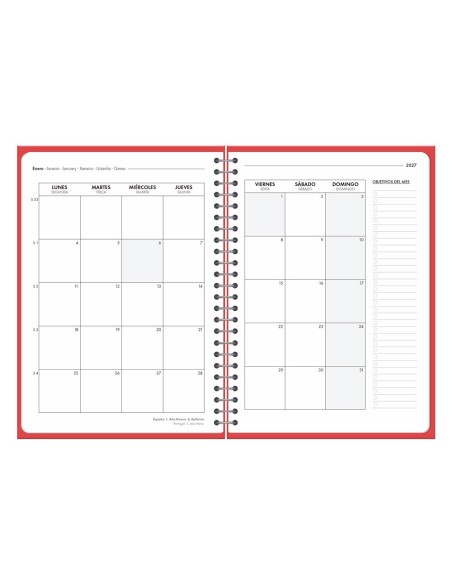 AGENDA OFICINA  2027 ESP.BASIC S/V A5 BILINGUE 60G PAPEL FSC RJ.
