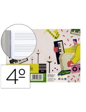 BLOC GRAPADO LIDERPAPEL MUSICA A5 PENTAGRAMA 5MM 20H 100GR.