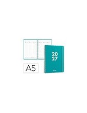 AGENDA OFICINA  2027 ESP.BASIC S/V A5 BILINGUE 60G PAPEL FSC TURQ. 2