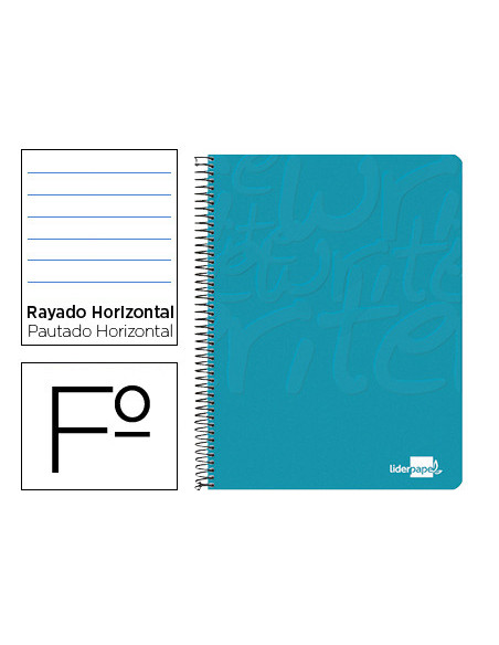 CUADERNO ESP. WRITE FL. T.BLANDA HORIZONTAL 80H 60GR. TURQ.