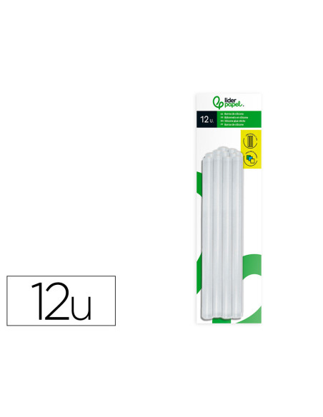 BARRAS TERMOFUSIBLE 7MM DIAMETRO X 200MM ALTO BLISTER 12 UD.