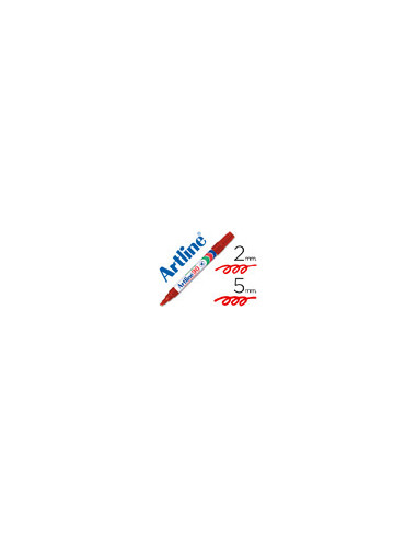 ROTULADOR ARTLINE MARCADOR PERM.EK-90 ROJO PUNTA BISELADA 5 MM PAPEL