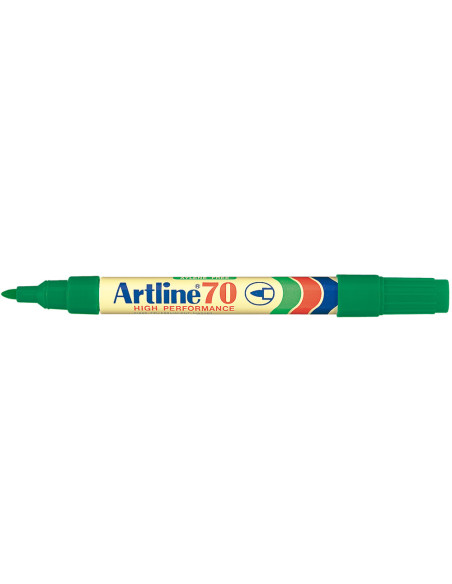 ROTULADOR ARTLINE MARCADOR PERM.EK-70 VER PUNTA RED.1.5 MM PAPEL META