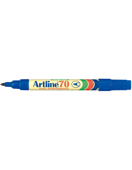 ROTULADOR ARTLINE MARCADOR PERM.EK-70 AZUL PUNTA RED.1.5 MM PAPEL MET