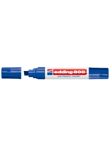 ROTULADOR EDDING MARCADOR PERM.800 AZUL PUNTA BISELADA 12 MM