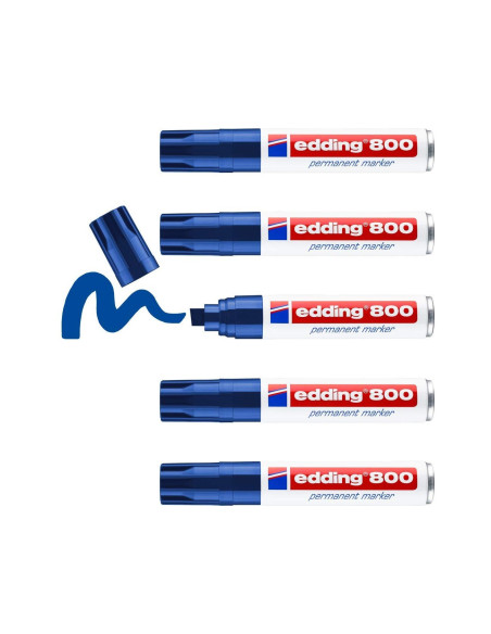 ROTULADOR EDDING MARCADOR PERM.800 AZUL PUNTA BISELADA 12 MM