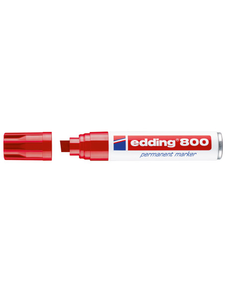 ROTULADOR EDDING MARCADOR PERM.800 ROJO PUNTA BISELADA 12 MM