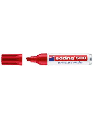ROTULADOR EDDING MARCADOR PERM.500 ROJO PUNTA BISELADA 7 MM