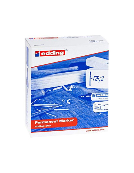 ROTULADOR EDDING MARCADOR PERM.500 ROJO PUNTA BISELADA 7 MM