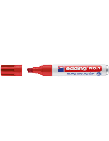 ROTULADOR EDDING MARCADOR PERM.1 ROJO PUNTA BISELADA 5 MM