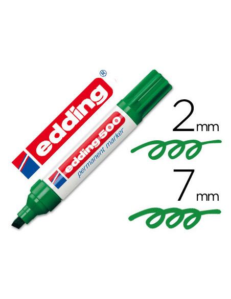 ROTULADOR EDDING MARCADOR PERM.500 VER PUNTA BISELADA 7 MM