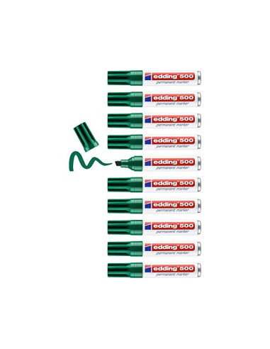 ROTULADOR EDDING MARCADOR PERM.500 VER PUNTA BISELADA 7 MM