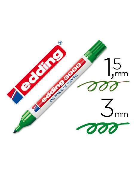 ROTULADOR EDDING MARCADOR PERM.3000 VER PUNTA RED.3 MM