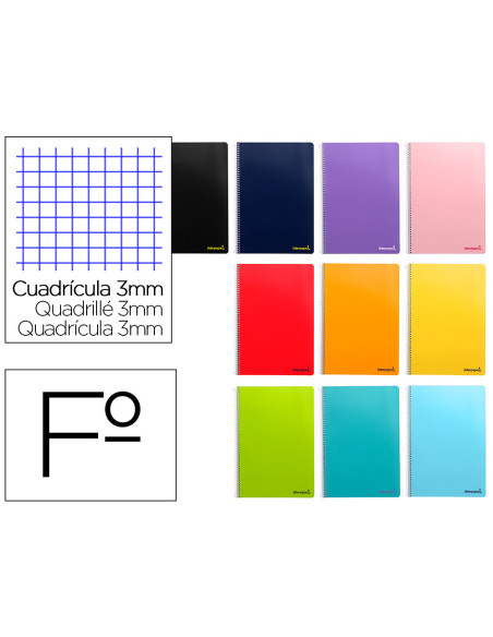 CUADERNO ESP. SMART FL. T.BLANDA 3MM 80H. 80GR. COL. SURT.*08193