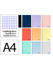 CUADERNO ESP. WONDER A4 T.PLASTICO 4MM 80H. 90GR. SURT. *33290