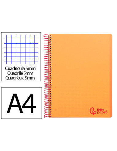 CUADERNO ESP. WONDER A4 T.PLASTICO MICRO 5MM 5B 4T. 120H 90GR. NJ.