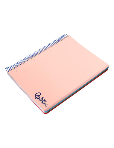 CUADERNO ESP. WONDER A4 T.PLASTICO MICRO 5MM 5B 4T. 120H 90GR. ROSA