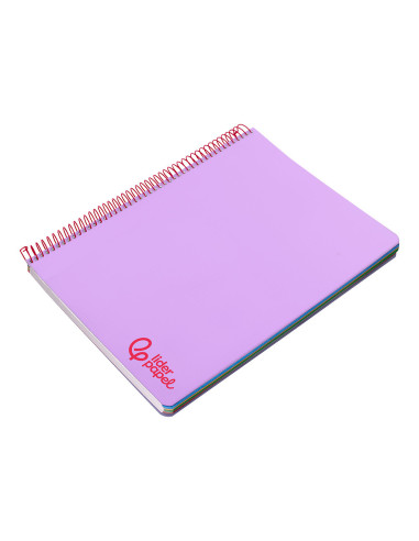 CUADERNO ESP. WONDER A4 T.PLASTICO MICRO 5MM 5B 4T. 120H 90GR. LILA