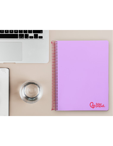 CUADERNO ESP. WONDER A4 T.PLASTICO MICRO 5MM 5B 4T. 120H 90GR. LILA