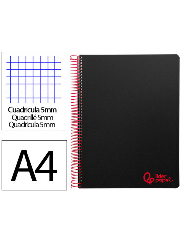 CUADERNO ESP. WONDER A4 T.PLASTICO MICRO 5MM 5B 4T. 120H 90GR. NG.