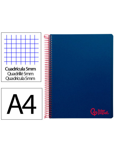 CUADERNO ESP. WONDER A4 T.PLASTICO MICRO 5MM 5B 4T. 120H 90GR. AZ.