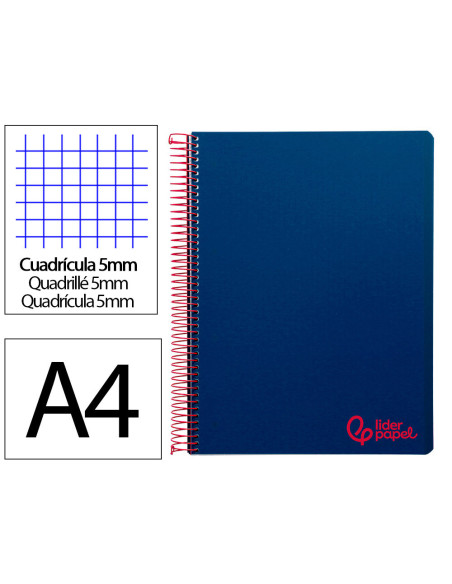CUADERNO ESP. WONDER A4 T.PLASTICO MICRO 5MM 5B 4T. 120H 90GR. AZ.