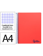 CUADERNO ESP. WONDER A4 T.PLASTICO MICRO 5MM 5B 4T. 120H 90GR. RJ.