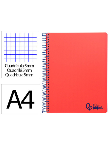CUADERNO ESP. WONDER A4 T.PLASTICO MICRO 5MM 5B 4T. 120H 90GR. RJ.