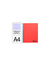 CUADERNO ESP. WONDER A4 T.PLASTICO MICRO 5MM 5B 4T. 120H 90GR. RJ. 2