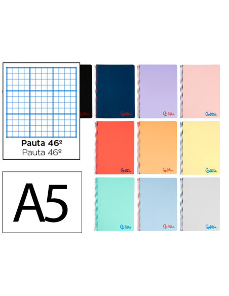CUADERNO ESP. WONDER A5 T.PLASTICO RAYA Nº 46 120H 90GR. AM.