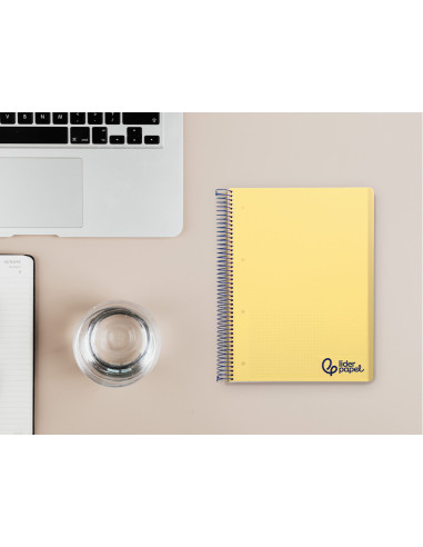 CUADERNO ESP. WONDER A5 T.PLASTICO MICRO 5MM 5B 6T. 120H 90GR. AM.