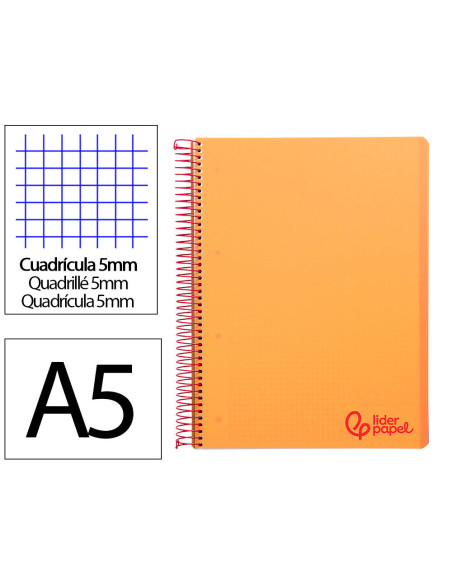 CUADERNO ESP. WONDER A5 T.PLASTICO MICRO 5MM 5B 6T. 120H 90GR. NJ.