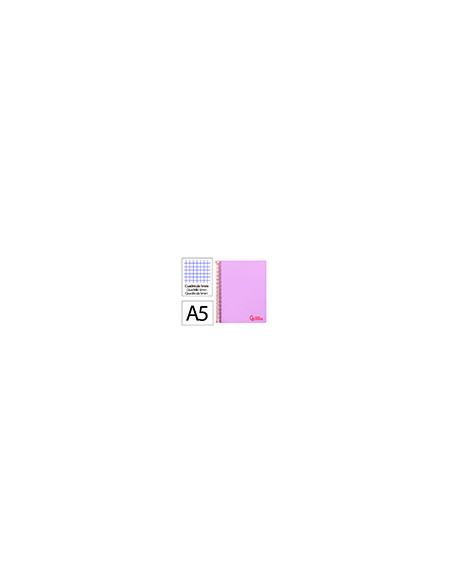 CUADERNO ESP. WONDER A5 T.PLASTICO MICRO 5MM 5B 6T. 120H 90GR. VIO