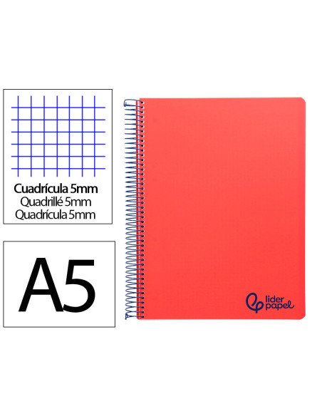 CUADERNO ESP. WONDER A5 T.PLASTICO MICRO 5MM 5B 6T. 120H 90GR. RJ.