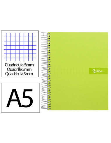 CUADERNO ESP. CRAFTY A5 T.FORRADA MICRO 5MM 5B 6T.120H.90GR.VE.*32902